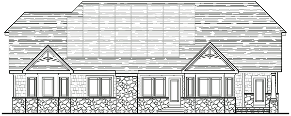 South/Rear Elevation image of CAMELLIA  V House Plan